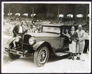 1927 Eddie Collins & Ty Cobb Stutz Automobile Photograph