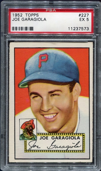 1952 Topps #227 Joe Garagiola PSA 5