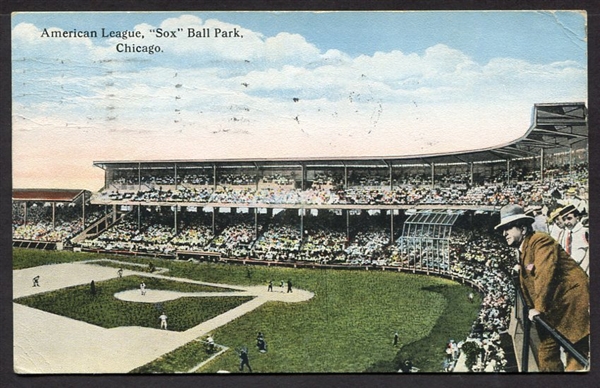 American League "Sox" Ball Park Chicago Max Rigot Post Card