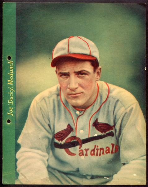 1937 Dixie Lid Premium Joe Medwick Cardinals VG