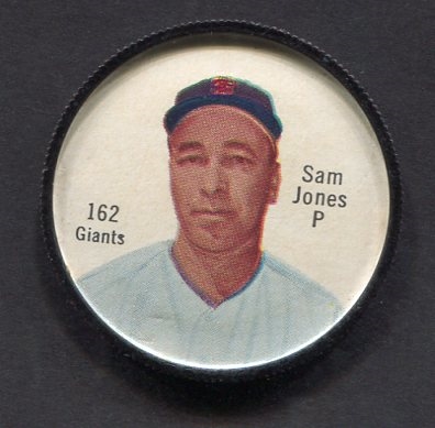 1962 Salada-Junket Coin #162 Sam Jones Scarce Nrmt