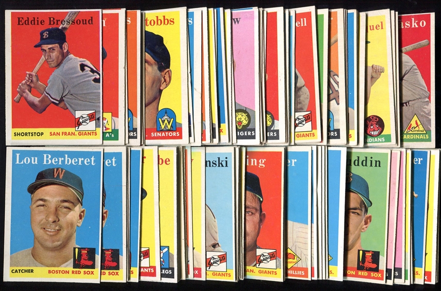 1958 Topps Lot of 180 Assorted Most EX-EXMT