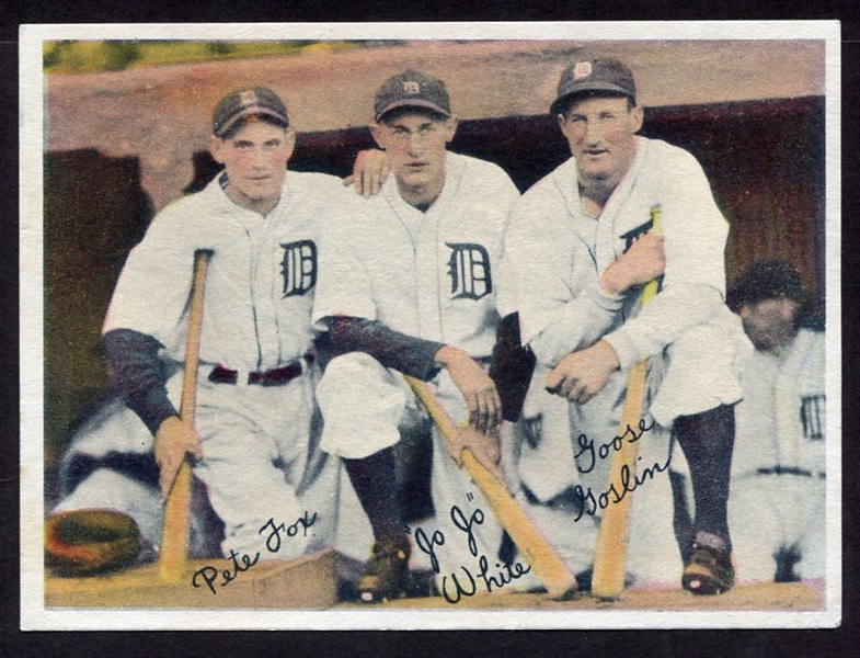 R312 Pete Fox Jo Jo White and Goose Goslin Detroit Tigers