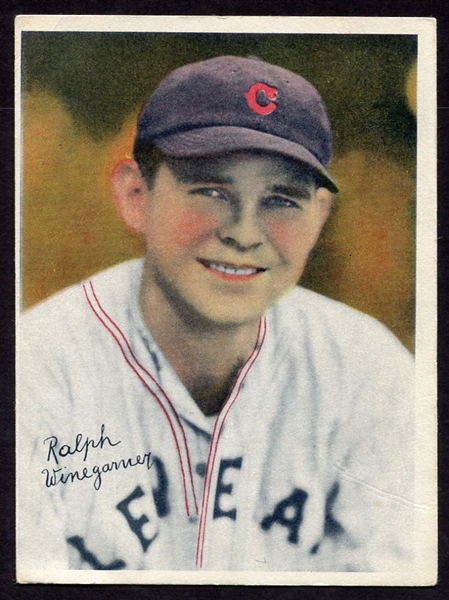 R312 Ralph Winegarner Cleveland Indians