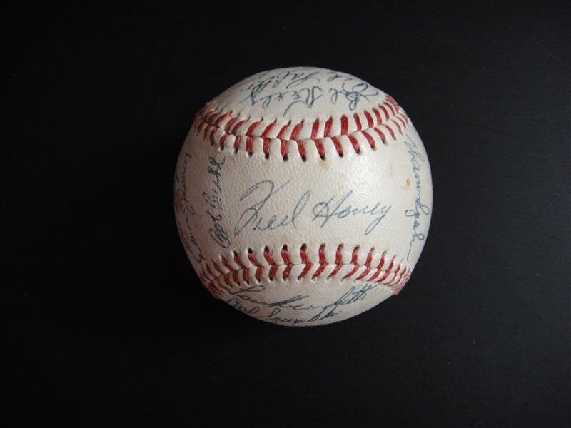 1957 Milwaukee Braves Autographed Team Ball 24 Signatures