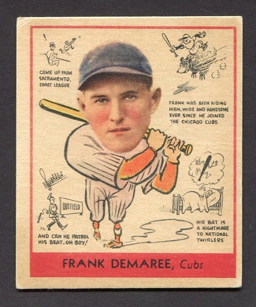 1938 Goudey Heads-Up #268 Frank Demaree Chicago Cubs VG/EX
