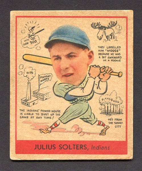 1938 Goudey Heads-Up #279 Julius Solters Cleveland Indians 