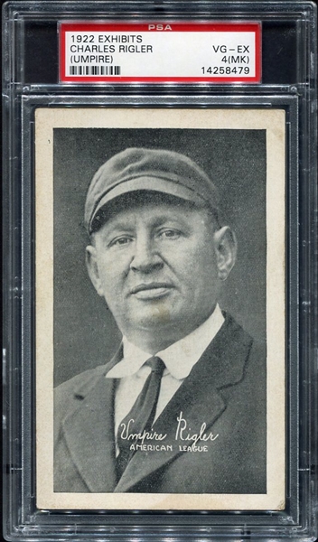 1922 Exhibits Charles Rigler(Umpire) PSA 4MK