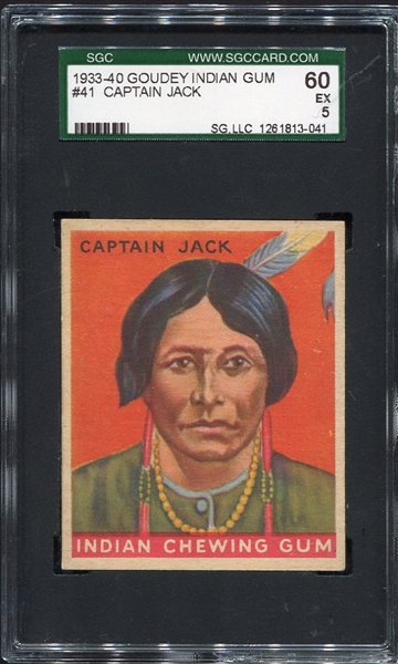 R73 Indian Gum #41 Captain Jack Series of 96 SGC 60