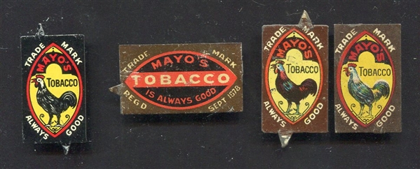 1890s Mayo Cut Plug Tobacco Tags Lot