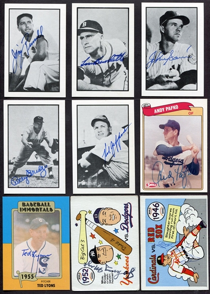 Autographed Cards Lot of 9 Different w/HOFers