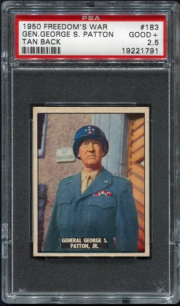 1950 Freedoms War #183 General George Patton Tan Back 