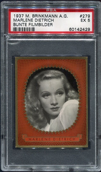 1937 Greiling Cigarettes Bunte Filmbilder #279 Marlene Dietrich PSA 5