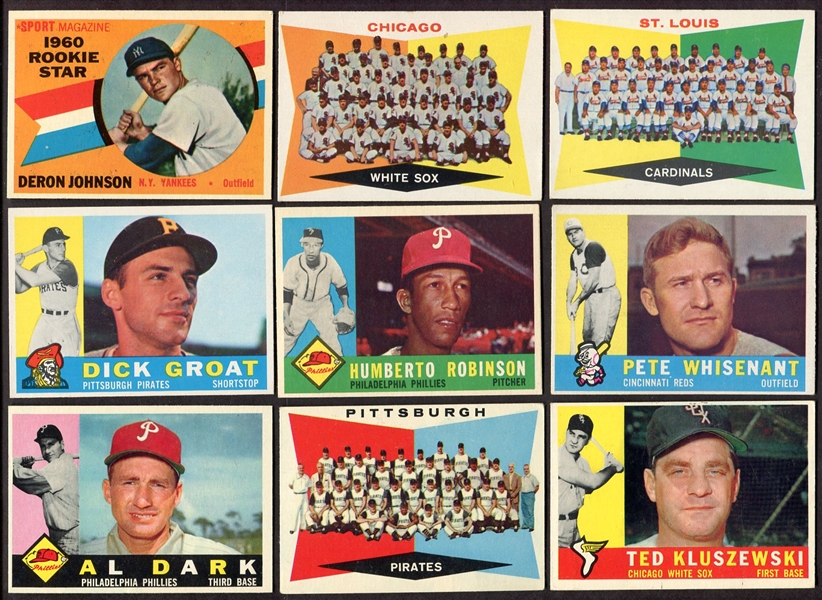 1960 Topps Lot of 20 Different w/Stars & High Numbers