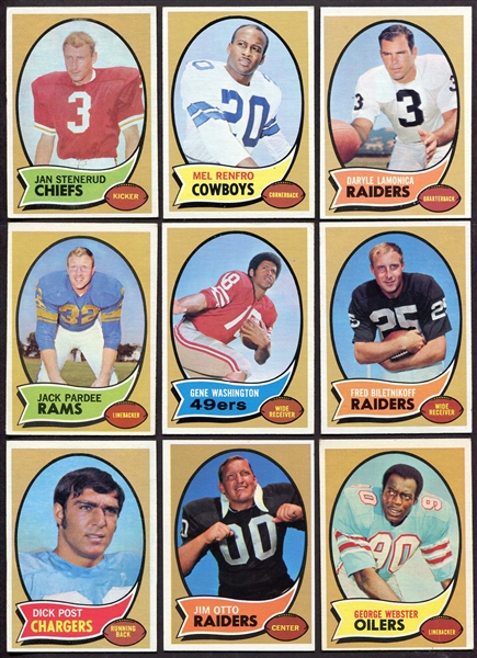 1970 Topps Football Star Card Lot of 21 Different