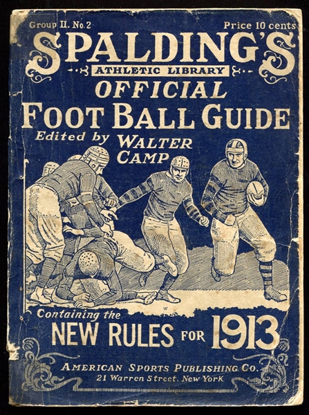 1913 Spaldings Official Foot Ball Guide