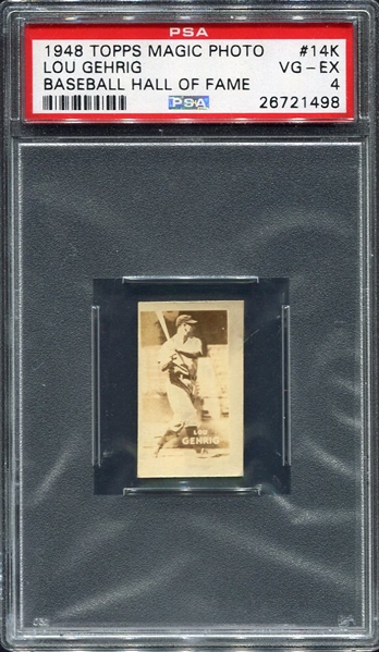 1948 Topps Magic Photo #14K Lou Gehrig PSA 4