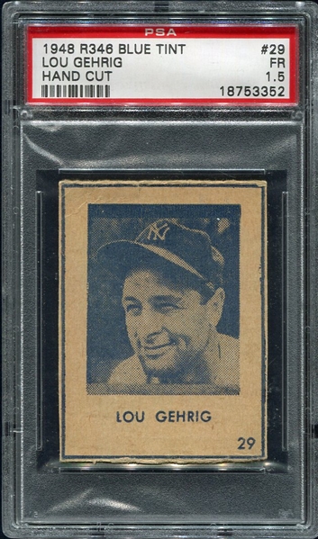 1948 R346 Lou Gehrig Blue Tint PSA 1.5