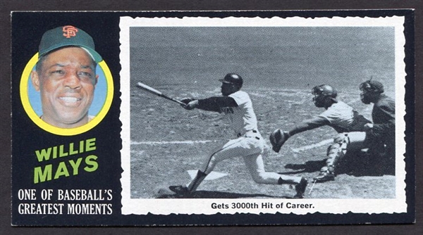 1971 Topps Greatest Moments #41 Willie Mays EXMT
