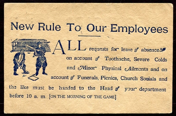 1910 Baseball Satirical Postcard