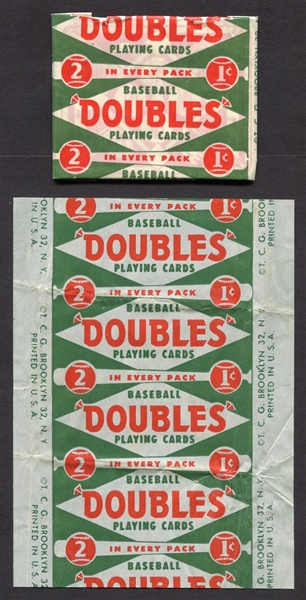 1951 Topps Red Back Unopened Pack & Wax Wrapper