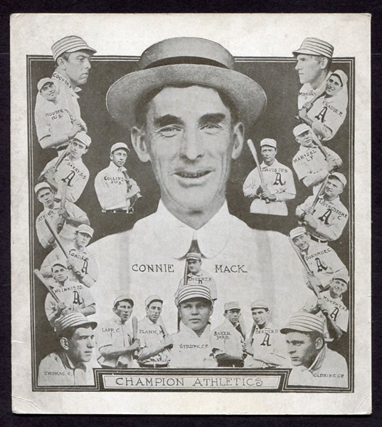 Circa 1910-11 Connie Macks Champion Athletics Wanamaker Sporting Goods Ad Piece