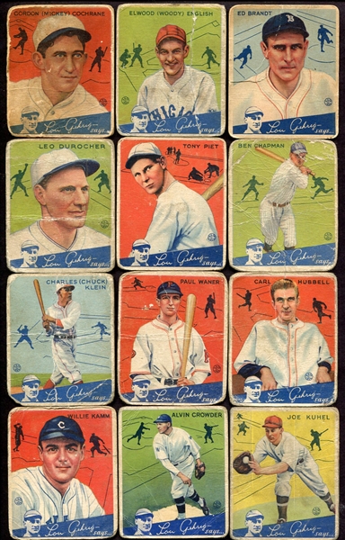 1934 Goudey Starter Lot of 36 Different With HOFers