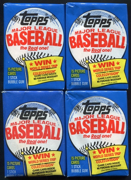 1983 Topps Baseball lot of 4 Unopened Wax Packs