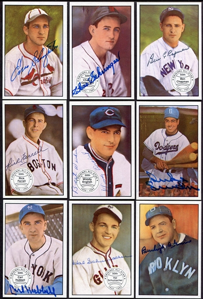 Signed Group of 16 1982/83 Diamond Classic Cards Most Are HOFers