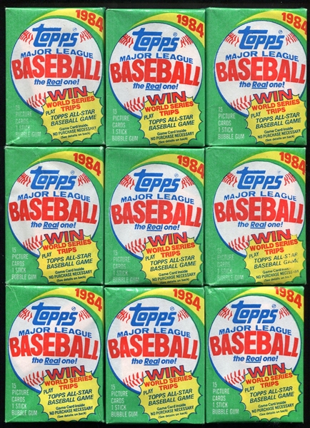 1984 Topps Baseball Lot of 17 Unopened Wax Packs