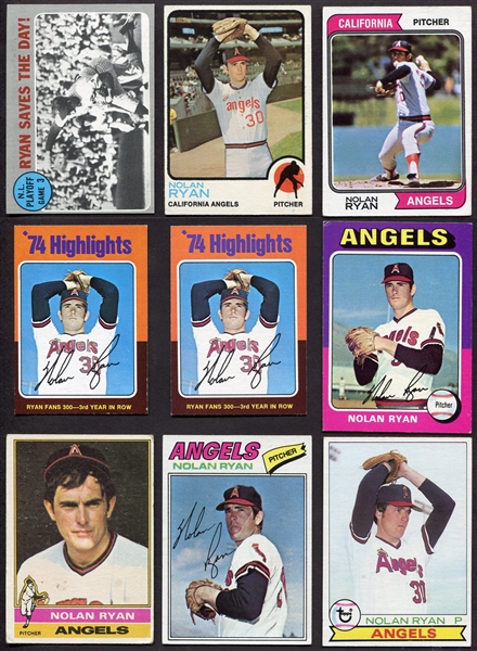 1970s/80s Nolan Ryan Collection of 20 Cards