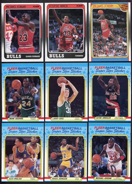 1988-89 Fleer Basketball Complete Set with Stickers Nrmt/Mt