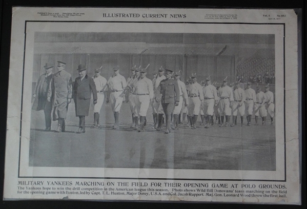 1917 New York Yankees Opening Day Marching on The Polo Grounds News Supplement