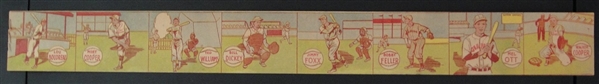 1943 M.P. & Co. R302-1 Strip of 8 w/Williams Dickey Foxx Feller Ott