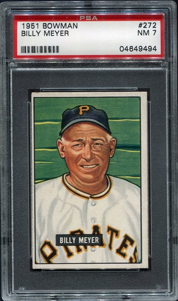 1951 Bowman #272 Billy Meyer PSA 7