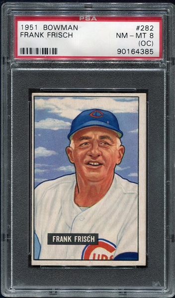 1951 Bowman #282 Frank Frisch PSA 8OC