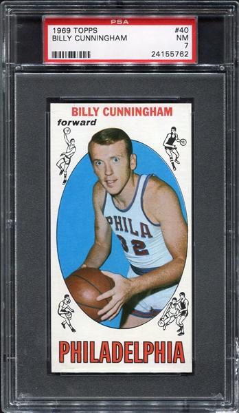 1969 Topps #40 Billy Cunningham PSA 7