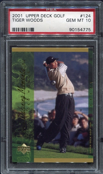 2001 Upper Deck Tiger Woods #124 PSA 10 Gem Mint