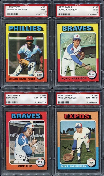 1975 Topps Lot of PSA 9s and 8s