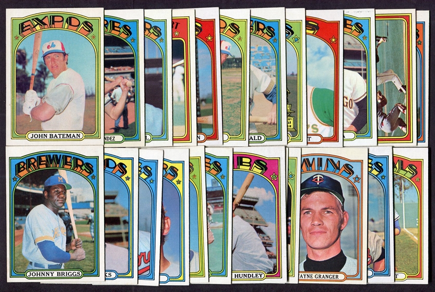 1972 Topps Lot of 25 Different Exmt-Nrmt