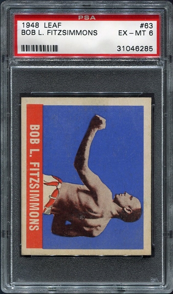 1948 Leaf Boxing #63 Bob Fitzsimmons PSA 6