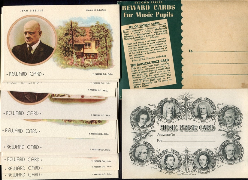 1908 Theodore Presser Composer Reward Cards 1 Complete Set in Original Pack + more!