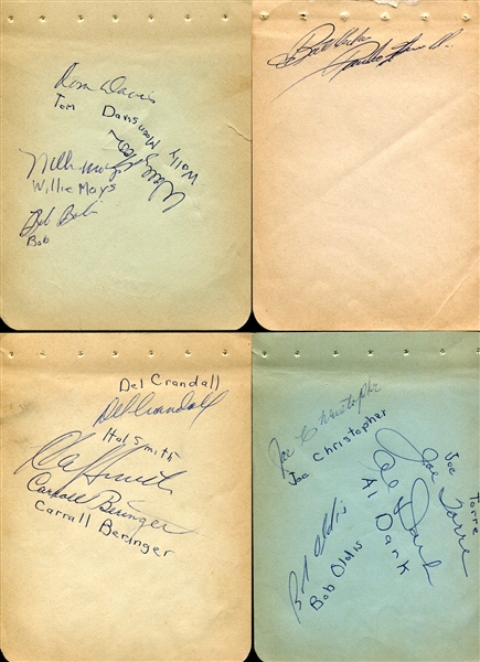 1960s Autograph Book Pages w/Willie Mays & Many More!