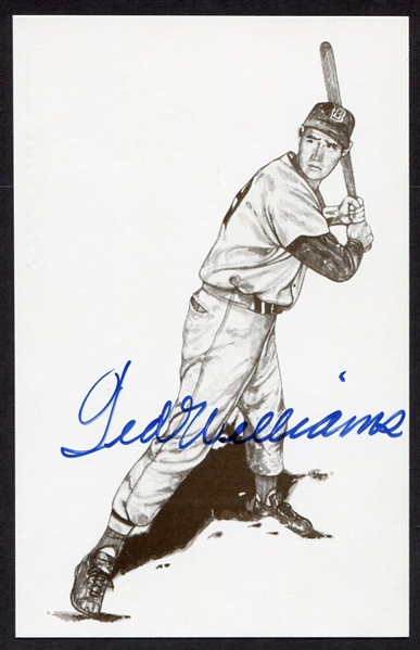Ted Williams Autographed Thumper Postcard