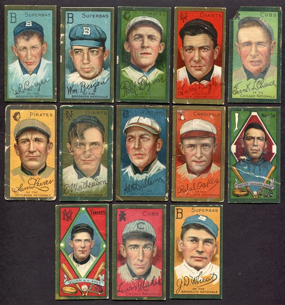 T205 Lot of 13 Different w/HOFers Matty Chance Wheat