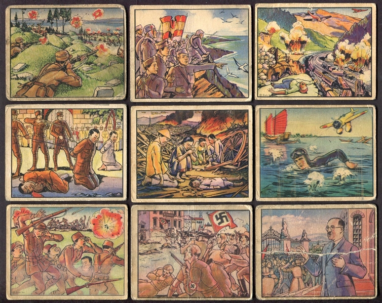 R69 1938 Horrors of War Lot of 9 Different High#s inc. #288