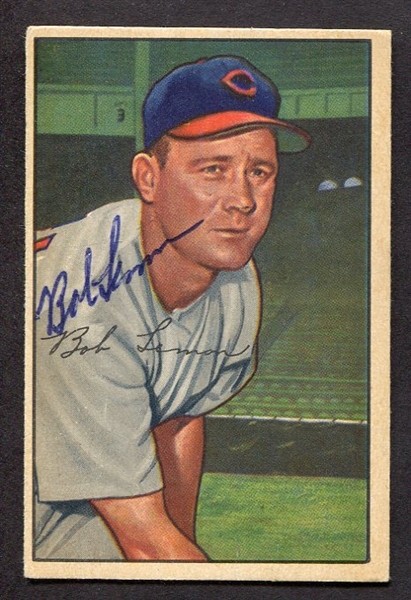 1952 Bowman #23 Bob Lemon Autographed