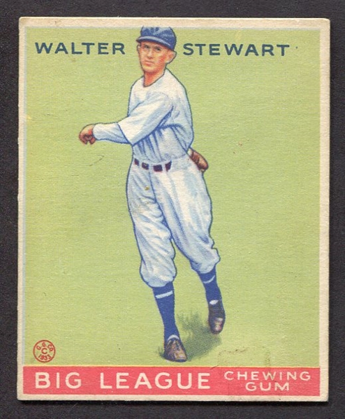1933 Goudey #146 Walter Stewart Washington Senators 