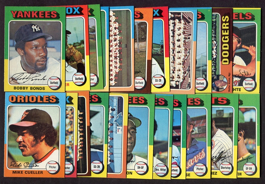 1975 Topps Lot of 24 Different Nrmt