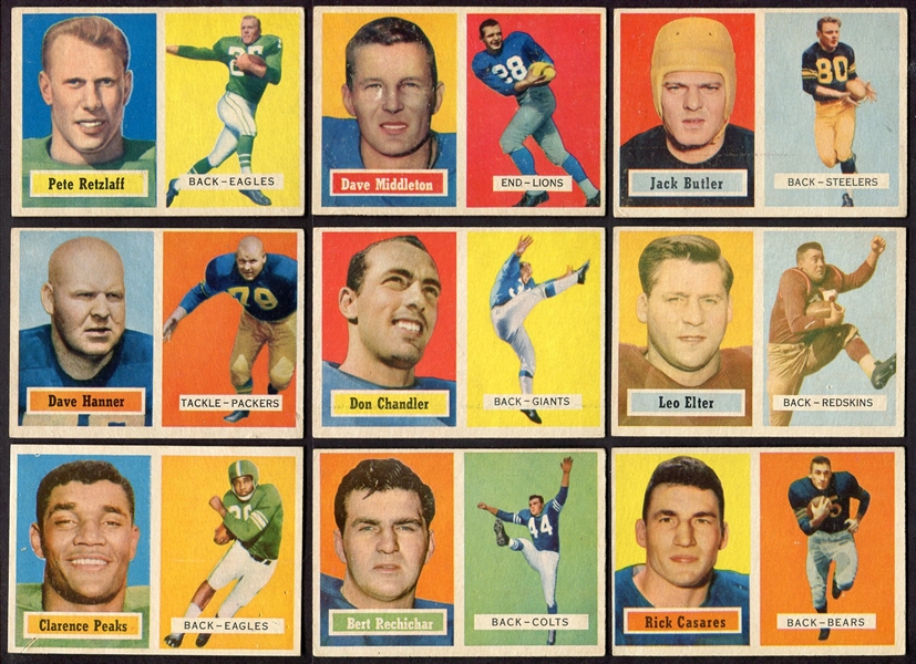 1957 Topps Football Lot of 24 Different 